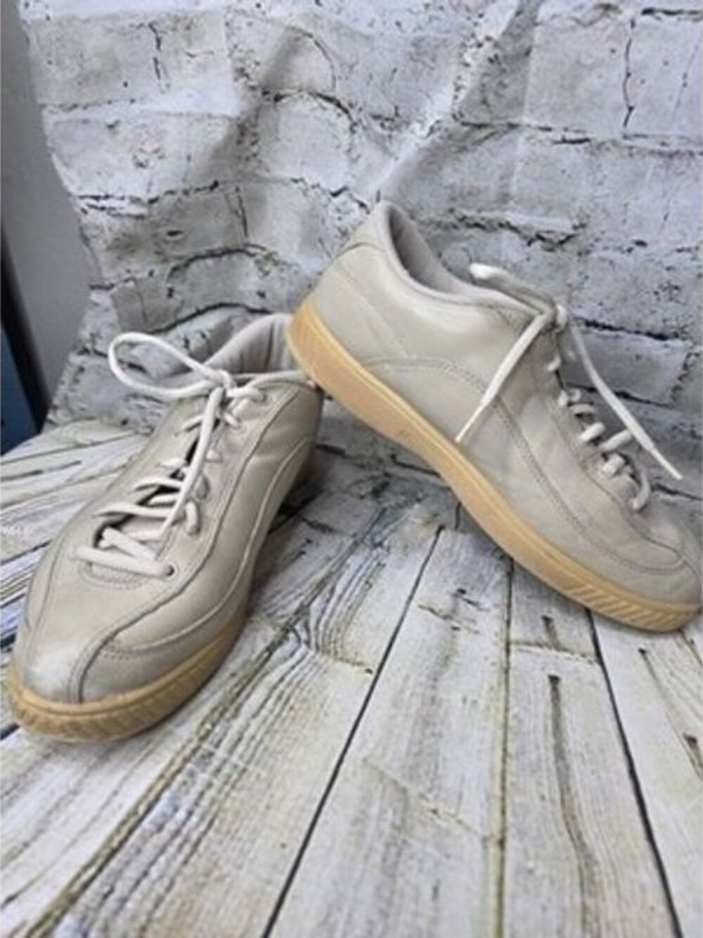 Easy Spirit Anti Gravity Leather Oxford Shoes Women's Size 8.5 B Off White